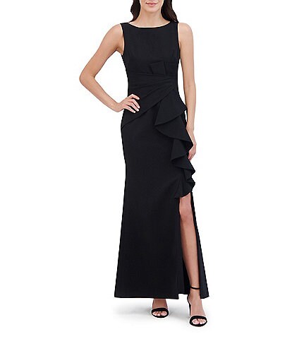 belle badgley mischka elise halter neck trapeze dress by Isabella Bow V-Neck Week 1126