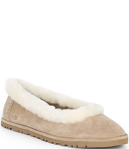 UGG Zora Leather Ballet Flats | Dillard's
