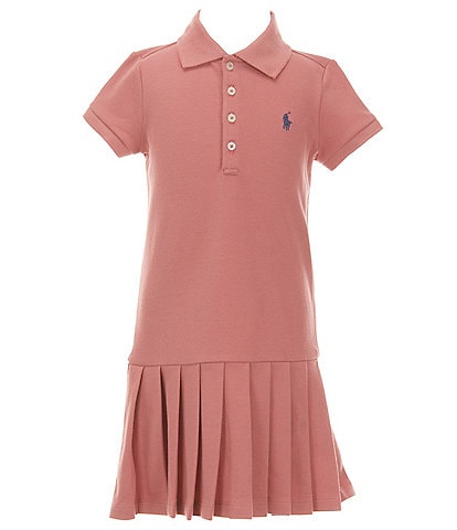 Polo Ralph Lauren Little Girls Short-Sleeve Mesh Dropwaist Polo Dress