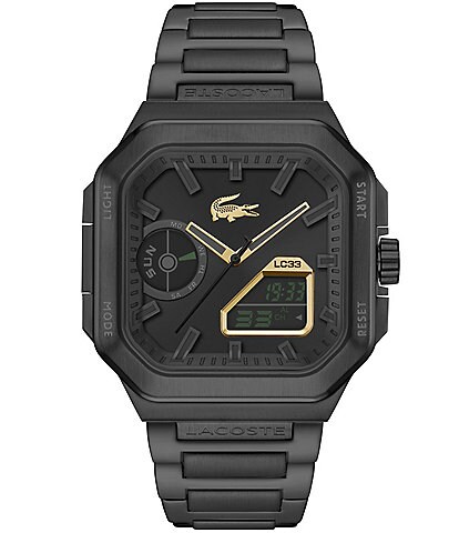 Lacoste Men's Croc Gold-Tone Stainless Steel Quartz Analog