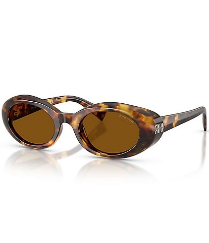 Miu Miu Women's MU 06ZS50-X 50mm Havana Retro Oval Sunglasses