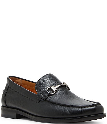 Steve Madden Men's Naxos Lizard Embossed Leather Bit Buckle Lug