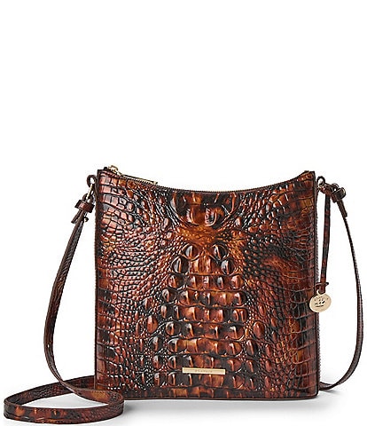BRAHMIN Melbourne Collection Portia Tortoise Shell Flap Turnlock