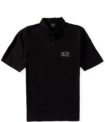 Armani Exchange Quarter-Zip Short Sleeve Polo Shirt | Dillard's