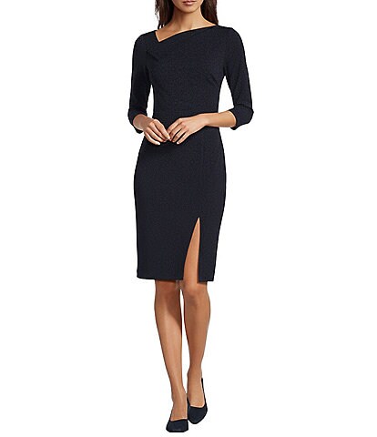 calvin klein graduation dress Tulip Sleeve Sheath Dress, Size 4 white graduation dress
