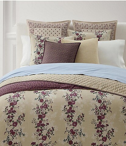 Ralph Lauren Imogene Floral Cotton Reversible Comforter | Dillard's