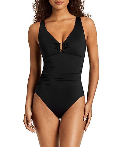 coco Magicsuit Scuba Coco Zip Front High Neck Underwire One Piece