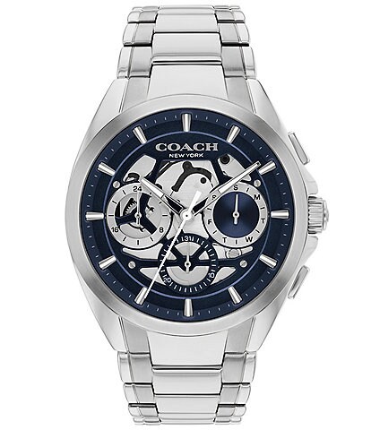 COACH Men's Cruiser Quartz Chronograph Grey IP Bracelet Watch