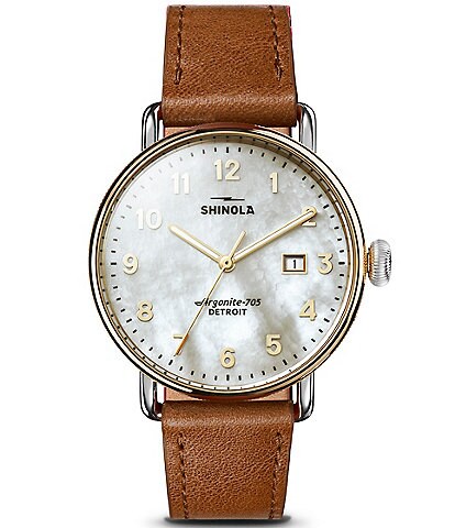 SHINOLA Women's Runwell Quartz Analog Leather Strap Watch | Dillard's