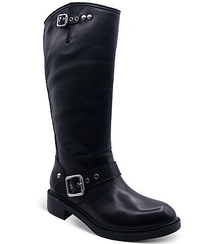 ASH Freesia Suede Tall Moto Boots | Dillard's