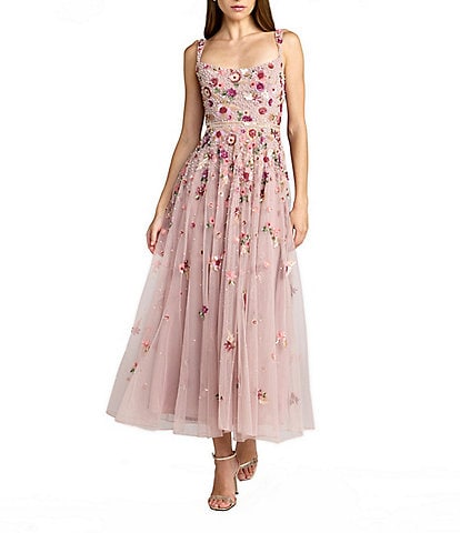 mac duggal off the shoulder beaded chiffon midi dress Illusion Neck 3D Ruffle Beyoncé reveals RENAISSANCE COUTURE