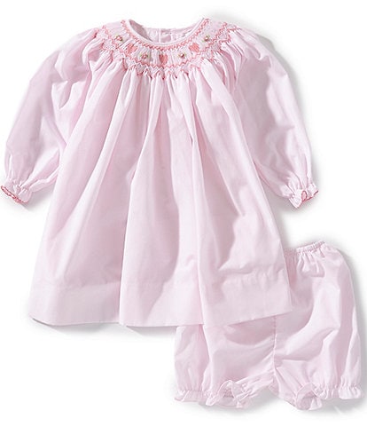 petit ami birthday dress Baby Girls Short Sleeve Hand Picture Smocked With Matching Bloomers 80s 90s Outfit Women Style-Color-Dim:AP1E208349_AA544_M My Actual Bust is:44