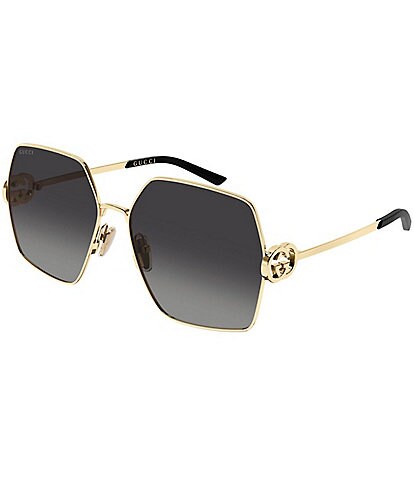 Gucci Women's Interlocking Stuck GG 58mm Retro Round Sunglasses