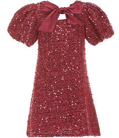 bonnie jean christmas dresses size 10 Big Girls Long-Sleeve Santa Swirley-Foiled Fit-And-Flare Dress this velvet dress from