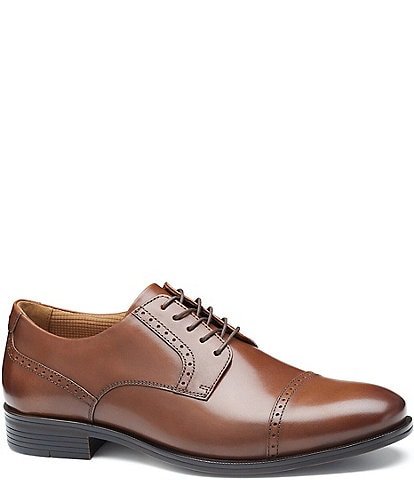 Johnston & Murphy Men's Upton Leather Cap Toe Lace Up Oxfords