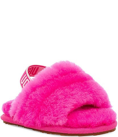 pink ugg fur slides