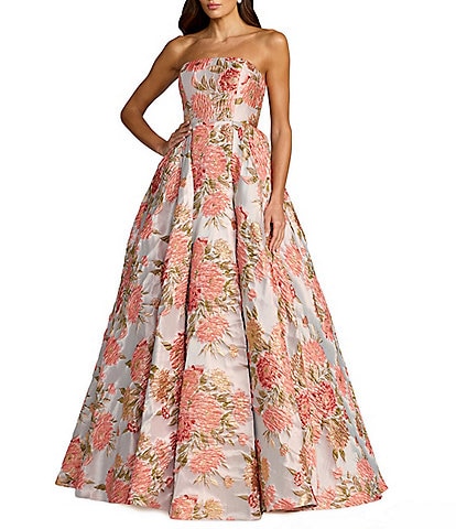 mac duggal one-shoulder bow floral brocade a-line maxi dress One Shoulder High Low Gown Perfect for cocktail parties styleattribute-winter Gwyneth Paltrow Black Backless Color:Same As Pictures