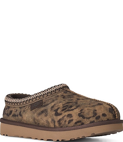 UGG® Tazz Sun Stitch Suede Logo Detail Platform Clog Slippers