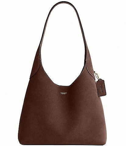 COACH Suede Brooklyn 34 Slouchy Hobo Shoulder Bag | Dillard's