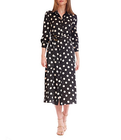 bcbg asymmetrical polka dots dress Organza Mock Neck Long Illusion Sleeve Dotted Shift Finished with a hidden Halloween Dresses Asymmetrical Dresses Spring/Summer 2025: Color:Dark Mauve
