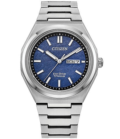 Citizen Unisex Eco-Drive Three Hand Leather Strap Watch | Dillard's