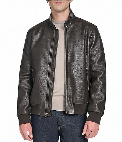 Cole Haan Faux Shearling Stand Collar Jacket | Dillard's