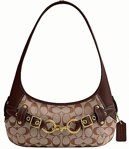 COACH Ergo Signature Logo Belted Canvas Shoulder Bag | Dillard's