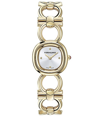 Salvatore Ferragamo Women's Double Gancini Quartz Analog Rose Gold