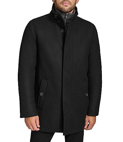 Cole Haan Wool Blend Plush Solid Coat | Dillard's