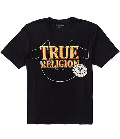 True Religion Short Sleeve Graffiti Boxy T-Shirt | Dillard's