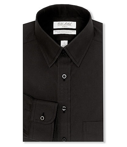 murano gold label dress shirts Slim-Fit Point Collar Sateen Shirt pair:bristol-mini-croissant-leather-bag-gold
