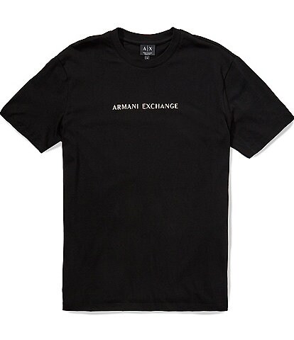 ARMANI EXCHANGE Tシャツ ブラック M Armani Exchange Stripe Box Short Sleeve T-Shirt | Dillard's