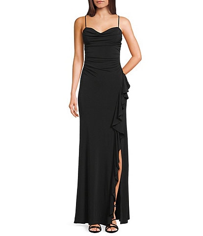 B. Darlin Strapless Corseted Bodice Godet Inset Dress | Dillard's