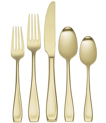 Wallace Silversmiths Bamboo Gold-Plated 20-Piece Stainless Steel