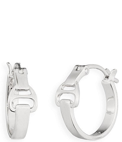 アクセサリー HORIZON PLAIN SILVER HOOP EARRING James Avery Horizon Cross Hoop Drop Earrings | Dillard's