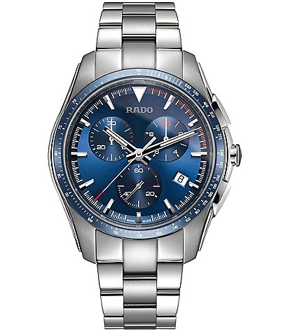 RADO Men's HyperChrome Blue Dial Analog Bracelet Watch | Dillard's