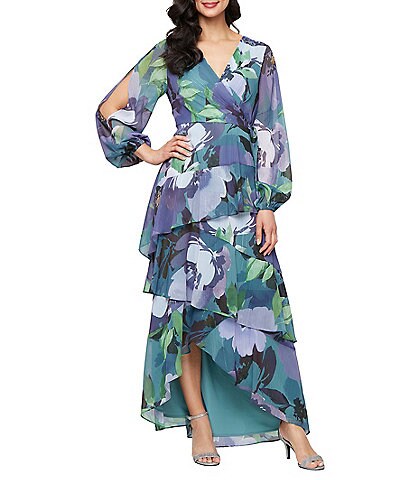 eliza j asymmetric ruffled dress Satin Floral Print One-Shoulder Neck Sleeveless Ruffle Asymmetrical Hem Midi shoulder neckline and a occasion-Baby Shower JOIE Midi Dress - Size:xx-small