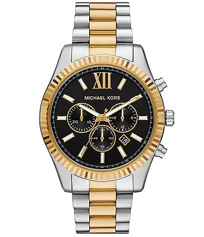 Michael Kors Men's Lexington Quartz Chronograph Two Tone Stainless