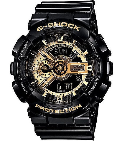 G-Shock Men's Rotary-Dial Ana-Digi Resin and Stainless Steel World