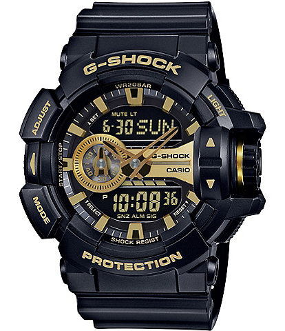 G-Shock Men's XL Ana-Digi Rose Gold Series Black Resin Strap Watch