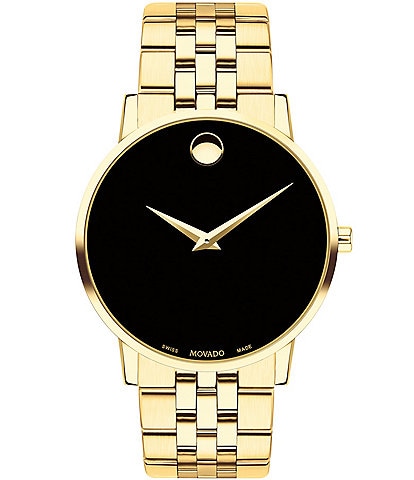 Movado Men's Black Dial Link Bracelet Museum Classic Watch | Dillard's