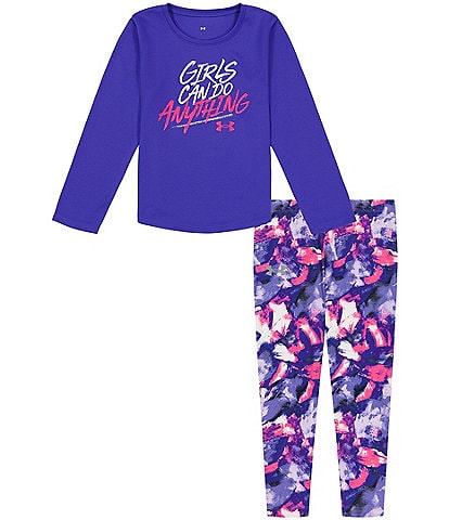 Under Armour Little Girls 2T-6X Girls Can Do Anything Top & Legging Set
