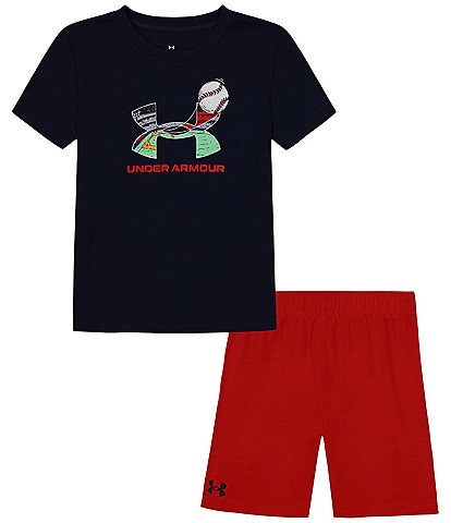 Under Armour Baby Boys 12-24 Months Short Sleeve Baseball Twist Tech T-Shirt & Speed Tech Shorts Set