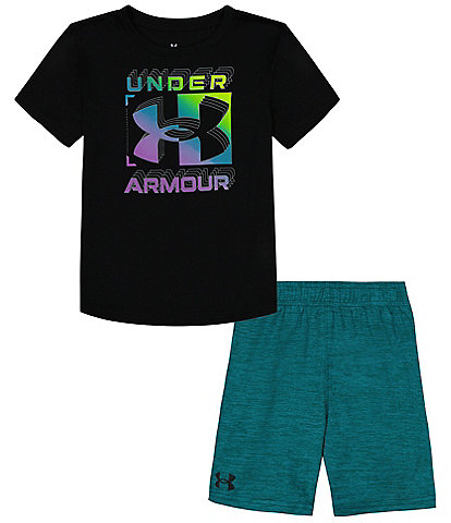 Under Armour Baby Boys 12-24 Months Short Sleeve Logo Card T-Shirt & Coordinating Shorts Set