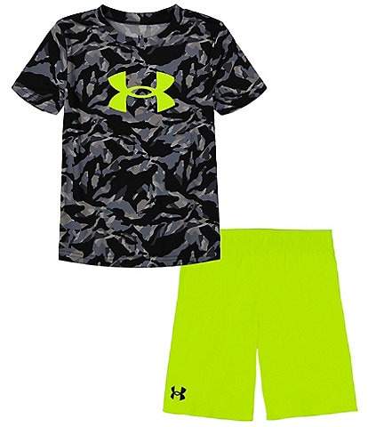 Under Armour Baby Boys 12-24 Months Short Sleeve Printed T-Shirt & Solid Shorts Set