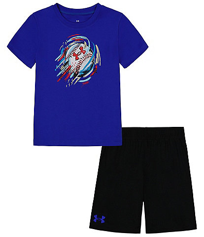 Under Armour Baby Boys 12-24 Months Short Sleeve UA Mad Baseball T-Shirt & Solid Shorts Set
