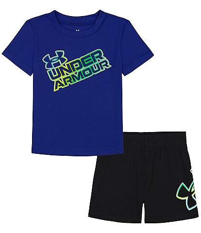 Under Armour Baby Boys 12-24 Months Short Sleeve Wordmark T-Shirt & Shorts Set