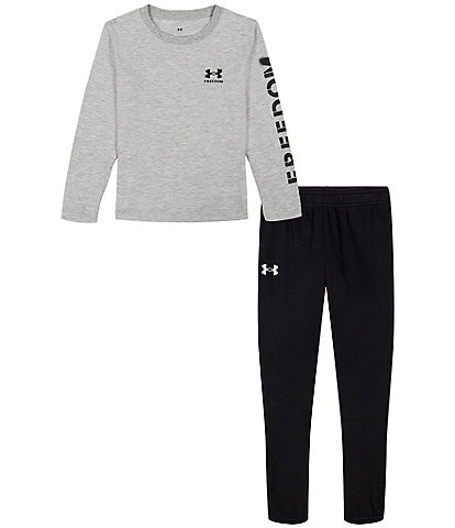 Under Armour Baby Boys 3-24 Months Long Sleeve Spray Freedom Jersey T-shirt & Fleece Jogger Pant Set