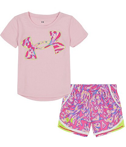 Under Armour Baby Girls 12-24 Months Short Sleeve UA Good Game Tee & Printed Shorts Set
