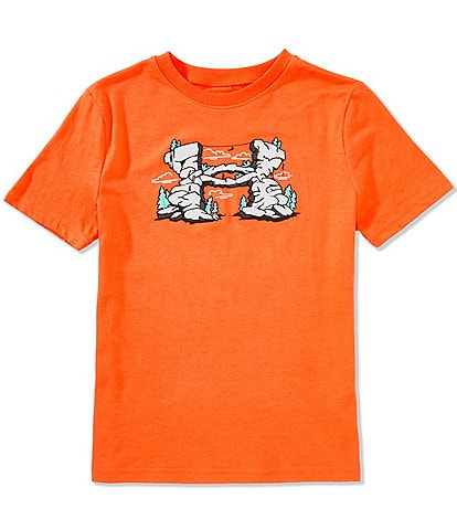 Under Armour Big Boys 7-14 Short Sleeve Crewneck Rock Scramble Graphic Logo T-Shirt